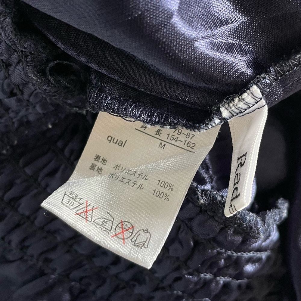 Navy Ruffles Shirred Blouse - Picture 5 of 5